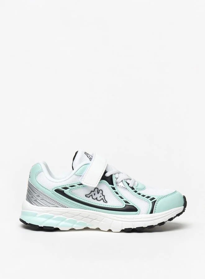 Kappa Girls' Textured Sports Shoes with Hook and Loop Closure