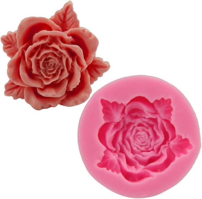LEGACYCART LEGACYCART Small Rose Leaves Mould Candle Rose Mold for DIY Scented Candle Wax Waxmelts Aromatherapy Epoxy Resin Crafts Home Decor Gifts Keychain Soap Bath Bombs Clay Chocolate Fondant Cake Mold