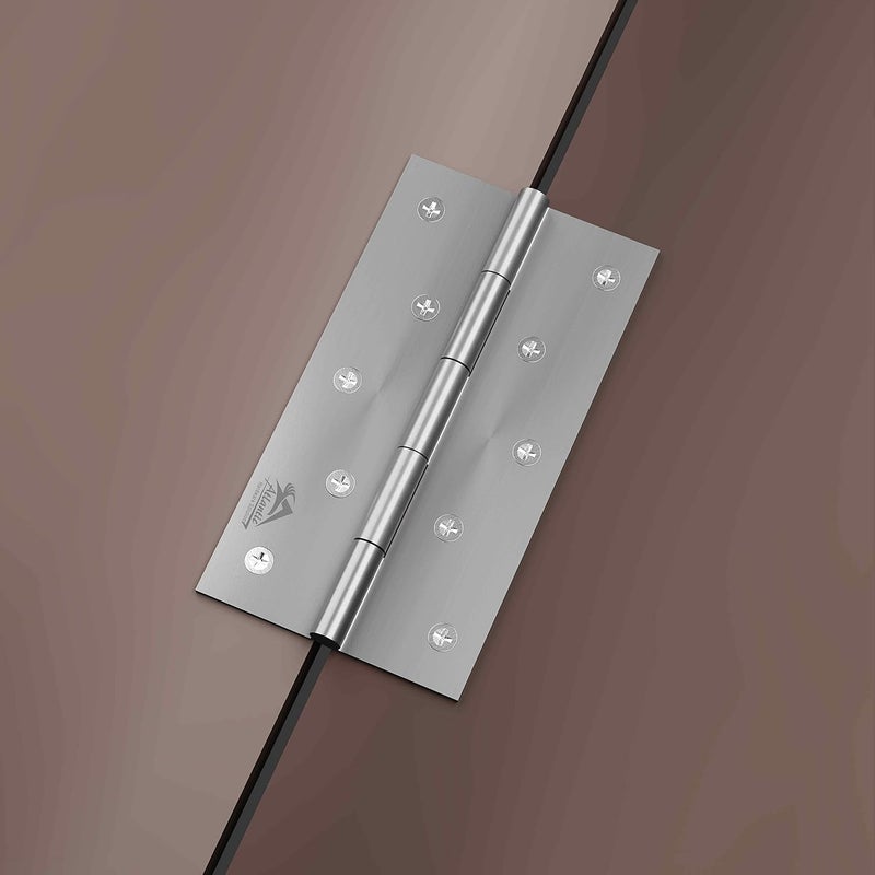Atlantic Atlantic Heavy Door Hinges 6 Inch x 12 Gauge25 MM Thickness Premium Stainless Steel Welded Head Matt Finish Pack of 12 Pcs  - Image 5