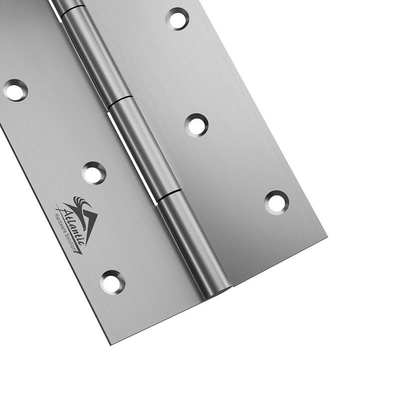 Atlantic Atlantic Heavy Door Hinges 6 Inch x 12 Gauge25 MM Thickness Premium Stainless Steel Welded Head Matt Finish Pack of 12 Pcs  - Image 3