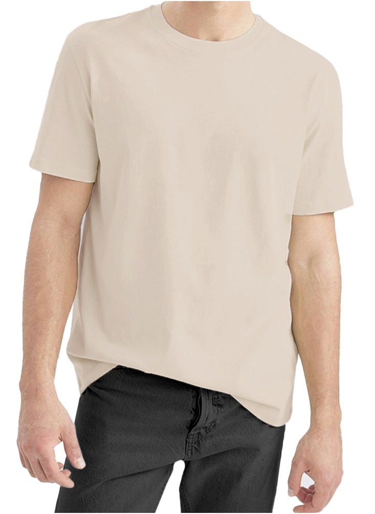 Nileton Relaxed Fit T-shirt For Men – Cotton - Half Sleeves Crew Neck Tee  - Image 1