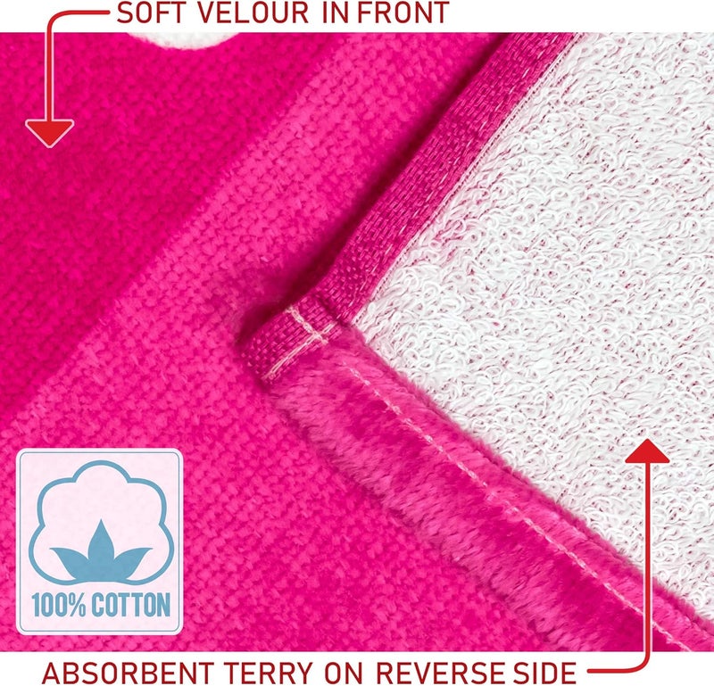 Softerry منشفة شاطئ لاما يونيكورن سوفتيري وردية قوس قزح 28 × 51 بوصة 70 × 130 سم 100 قطن ناعمة وملونة فخمة - Image 3