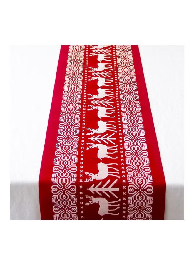 ACLIX 4 IN 1 Complete Home Decoration Set Included 1 pieces 98cm Tree skirt,1 Piece Table Runner,1 Piece Table Sheet And 30cm Wreath - Image 3