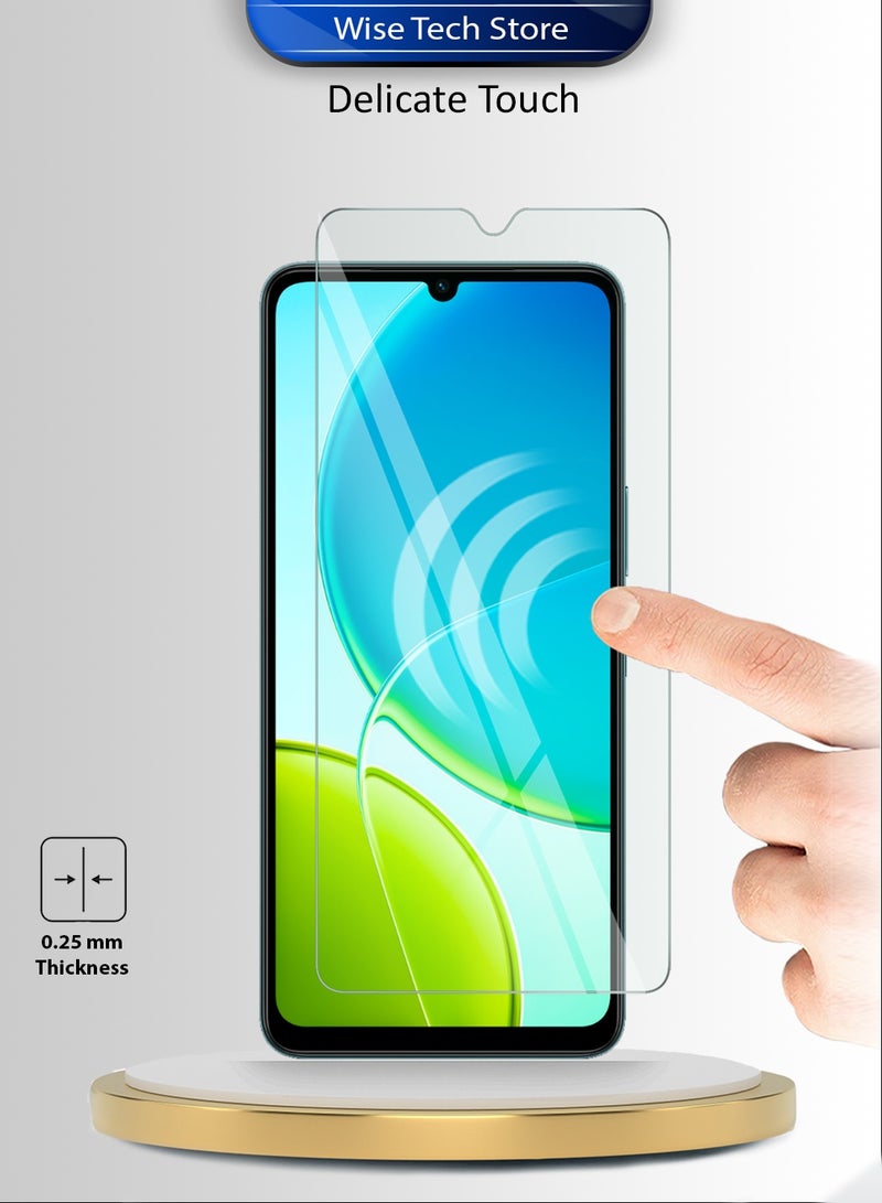 دبليو تيك واقي شاشة زجاجي مقسى 2.5D من سلسلة vivo Y19s 5G 2025 WTech Premium Series 9H 2.5D (MSG9CN) - شفاف - Image 4