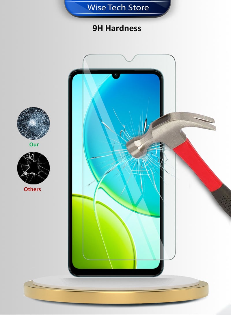 دبليو تيك واقي شاشة زجاجي مقسى 2.5D من سلسلة vivo Y19s 5G 2025 WTech Premium Series 9H 2.5D (MSG9CN) - شفاف - Image 3