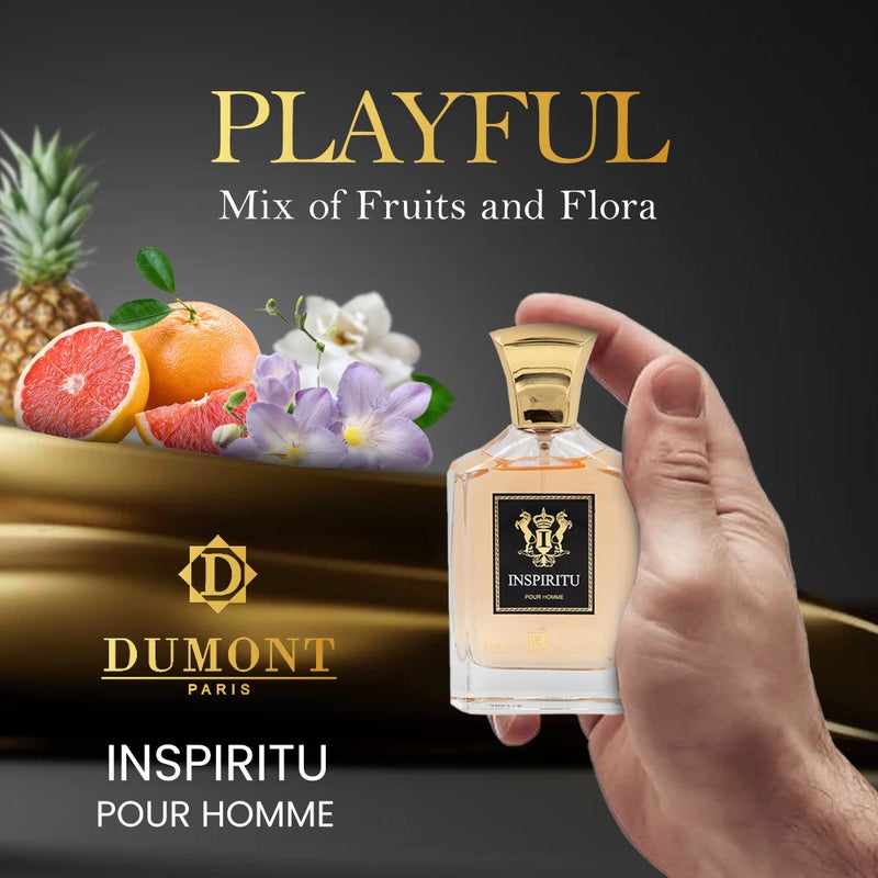 Dumont INSPIRITU POUR HOMME - 3.4oz - Luxury Perfume for Men - Musky & Masculine Fragrance - Long Lasting Cologne Mist & Body Spray Alternative - for Him - Image 4