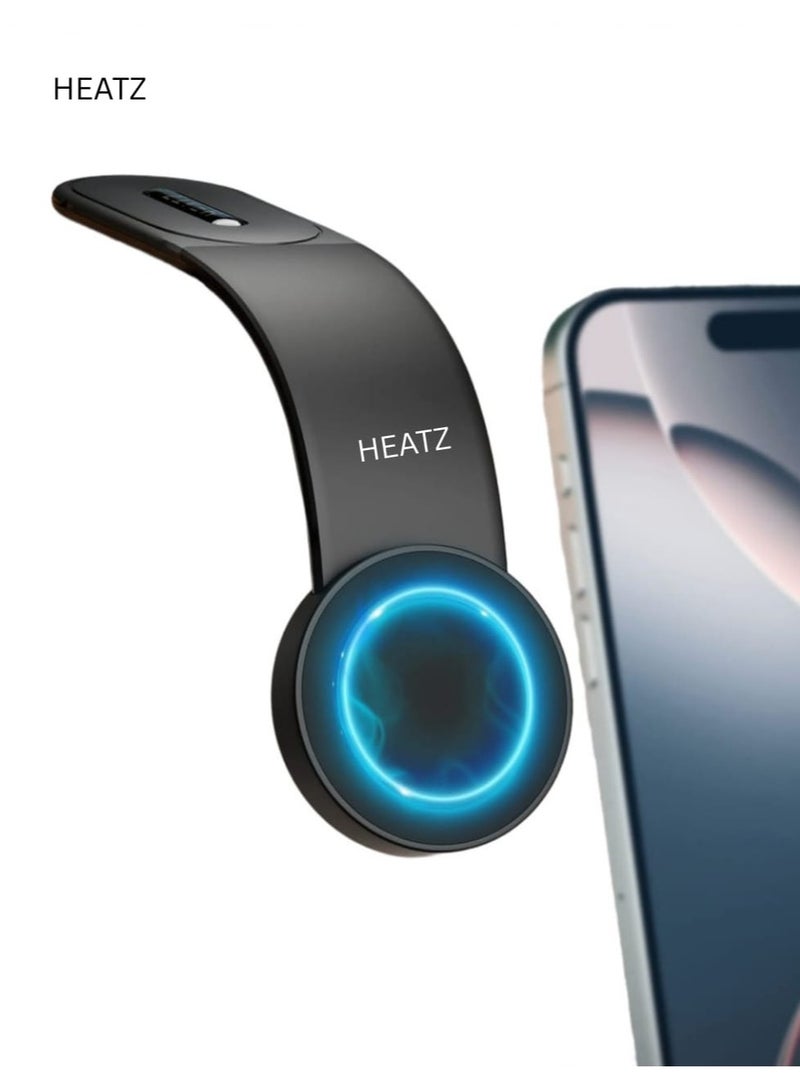 هيتز حامل سيارة مغناطيسي MagSafe، تصميم أنيق وبسيط، حامل هاتف مغناطيسي قابل للانحناء مزوّد بمغناطيسات N52 فائقة القوة، قاعدة قابلة للفصل للوحة القيادة، حامل مغناطيسي مرن للهاتف، مناسب لجميع السيارات، والطاولات، والجدران. - Image 1