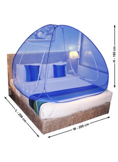 NM Creation NM Creation Double Bed Flexible for Double BedKing Size Bed with 2 Window Zip Door BlueBlue  - Image 4