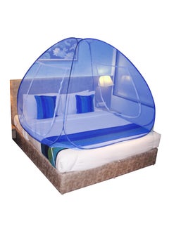 NM Creation NM Creation Double Bed Flexible for Double BedKing Size Bed with 2 Window Zip Door BlueBlue  - Image 1