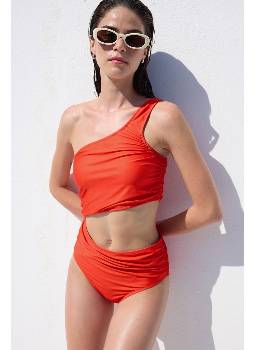 Manuka - Cut Out Swimsuit Red - Image 1