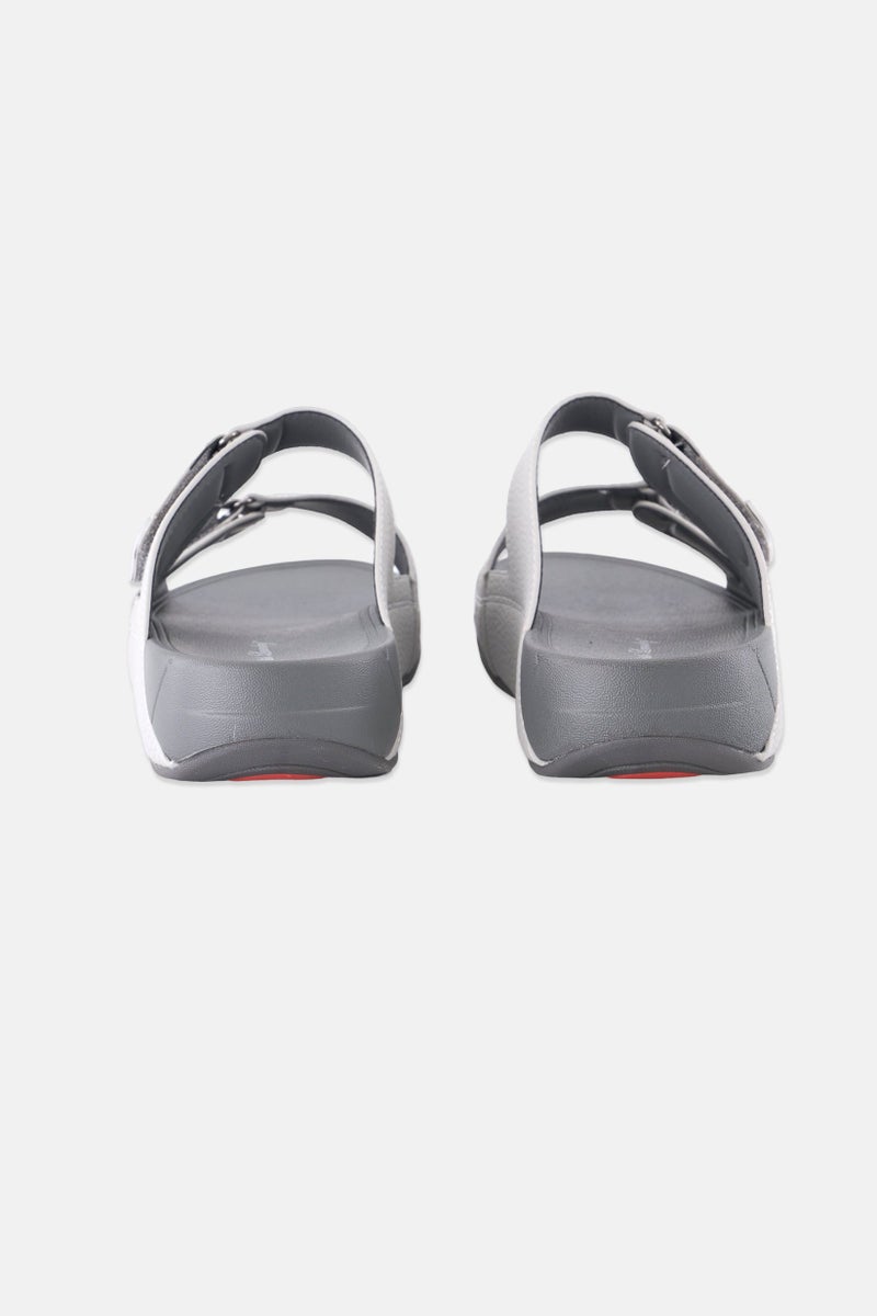 English Laundry Men Two Strap Slip On Arabic Sandals, Grey  - Image 2