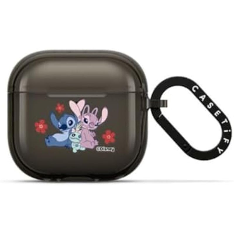 Casetify Impact AirPods 4 Case with Ring 【Lilo & Stitch Colab】 - Stitch Family - Black