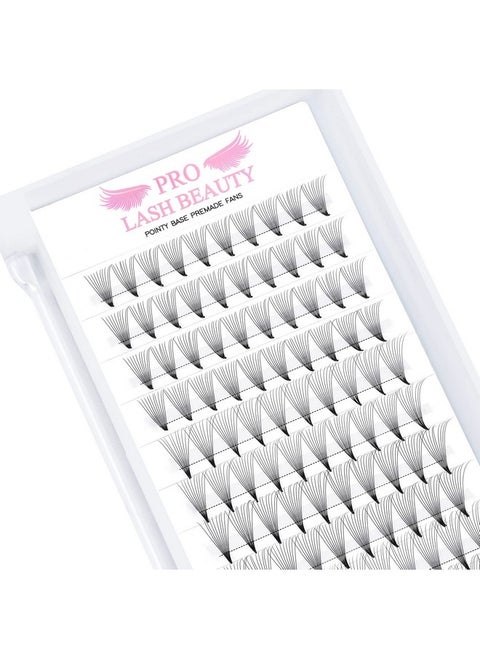 Premade Fans Eyelash Extensions 10Dd0.07916 Premade Volume Lash Extensions Pointed Base Fans 0.07 Premade Volume Fans C D Curl(10Dd0.07,916Mix)