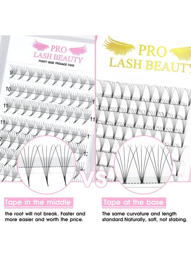Premade Fans Eyelash Extensions 10Dd0.07916 Premade Volume Lash Extensions Pointed Base Fans 0.07 Premade Volume Fans C D Curl(10Dd0.07,916Mix)
