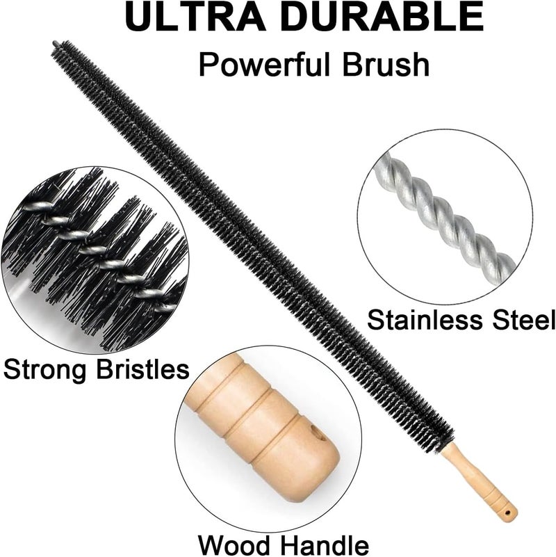 Kaluly Dryer Vent Cleaner Brush, Flexible Dryer Lint Brush Vent Cleaner Dryer Vent Cleaning Brush, Dryer Lint Trap Cleaner Refrigerator Coil Brush 30 Inch - Image 3