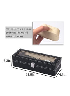 Long Men Watch Organizer Case For Men Watch Travel Storage Box For Women 6 Slot PU Leather Watch Display Holder Black leather - pzsku/Z899689BD47A71F274C89Z/45/_/1698618163/bec4df3c-5957-479c-abd7-6d7c1b8ad9e4