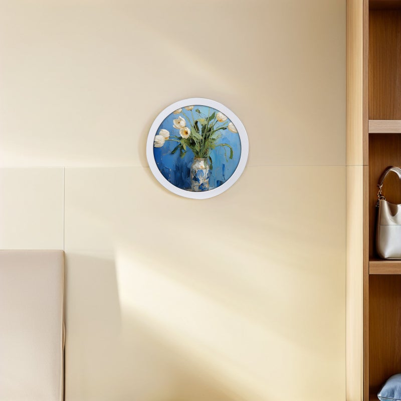 2pcs Round Picture Frame Wall Hanging Display Frame Decorative Photo Frame for Living Room Decor - Image 3