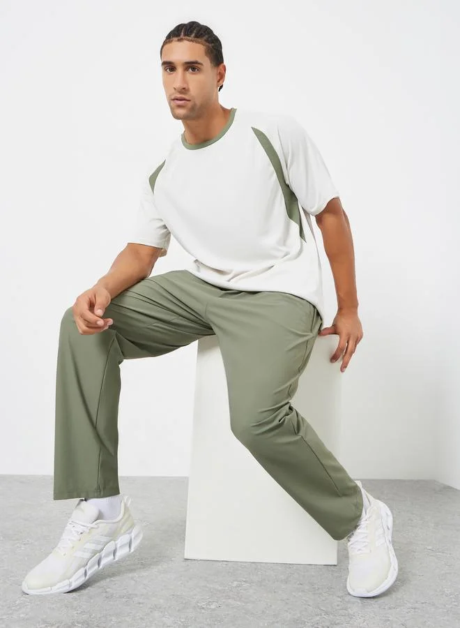 ستايلي اكتيف بنطلون رياضي رجالي بخصر مريح بلون الزيتون