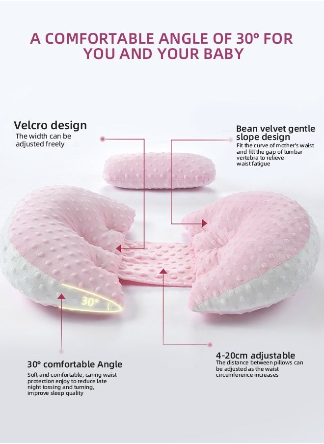 Soft Touch Maternity Pillow Pregnancy Pillow for Sleeping Adjustable Body Pillow With Detachable Washable Cover Soft Waist Support Pillow for Side Sleeper Back Leg Belly Hip  - Image 5