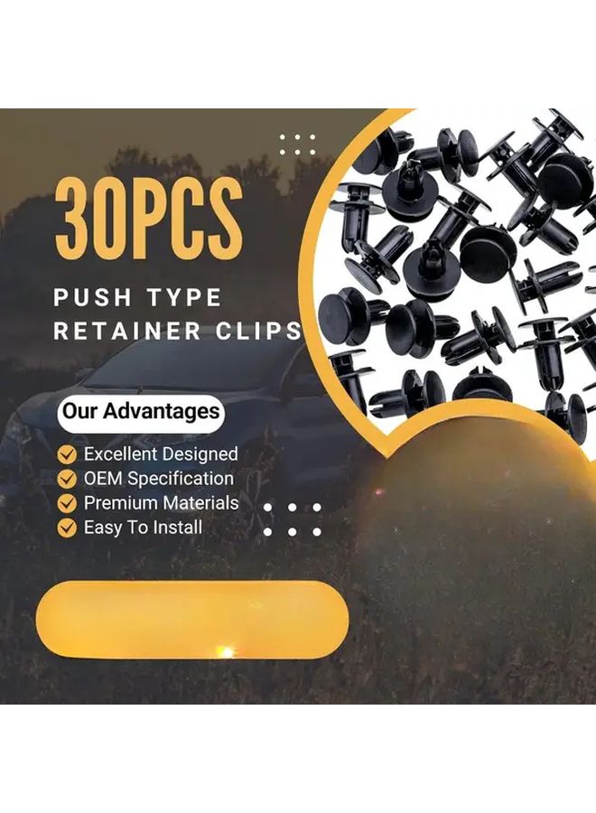 30pcs Push Type Fender Liner Retainer Clips For Hyundai And Kia Models Durable Nylon - Image 4