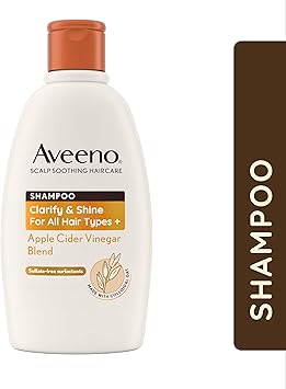 Aveeno Clarify and Shine Apple Cider Vinegar Scalp Soothing Shampoo for all Hair Types 300ml - Image 2