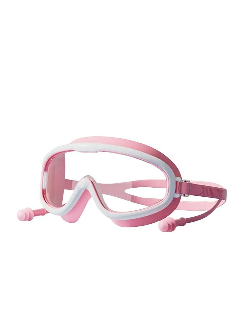 Oasisgalore Kids Swimming Goggles with Nose Clip for Boys and Girls, Leak proof Anti Fog UV Protection（Pink） - Image 1
