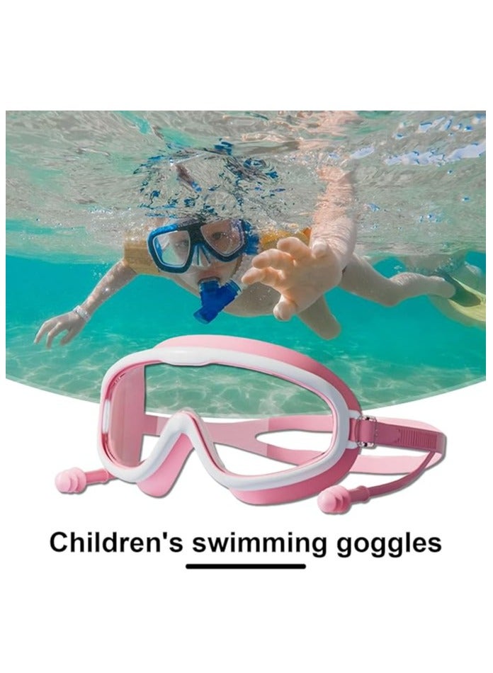 Oasisgalore Kids Swimming Goggles with Nose Clip for Boys and Girls, Leak proof Anti Fog UV Protection（Pink） - Image 3
