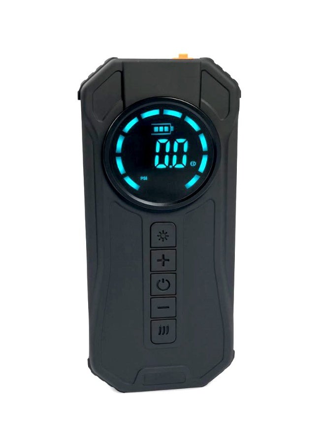 AGD Car Battery Jump Starter (2500 mAh) with built-in Air Compressor (150 PSI), LCD display, LED light, and Fast Charging for Emergency Situations - Image 2