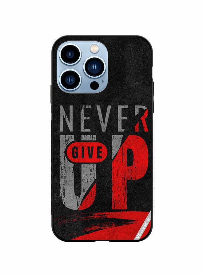 VR CREATIVE Protective Case Cover For Apple iPhone 14 Pro Max Never Give Up Design Multicolour - Image 1