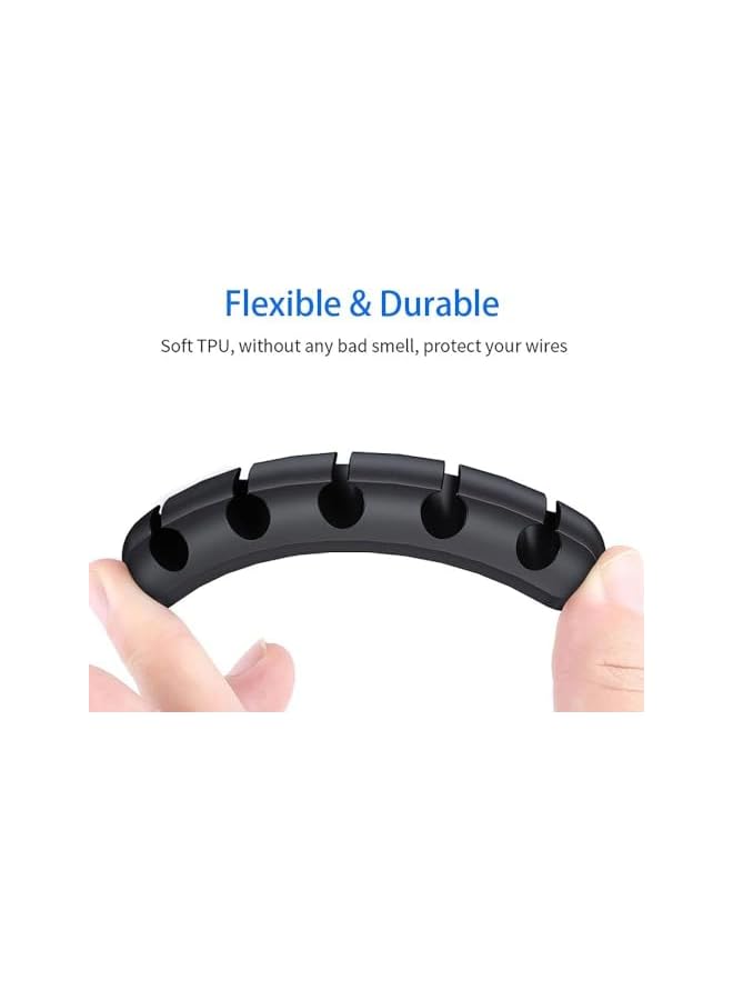 Green Tiger pack of 2 Silicone Adhesive, Organizer Clips Self Adhesive for Desktop USB Charging Cable, Power Cord Mouse Cable Wire PC Office Home, Heavy Duty Wall Hooks, - Image 4