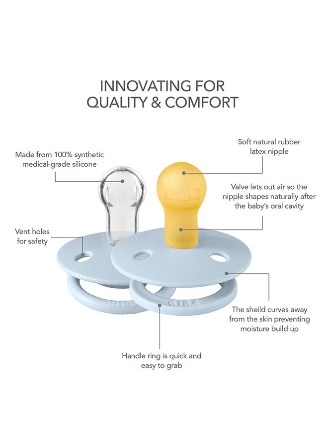 بيبس مجموعة صندوق تجربة الطفل، لهايات أطفال، بشرة حساسة، ناعمة، مرنة، للأطفال حتى  أشهر، خالية من البيسفينول أ، عبوة من  لهايات، مقاس ، لون أزرق سماوي - Image 3