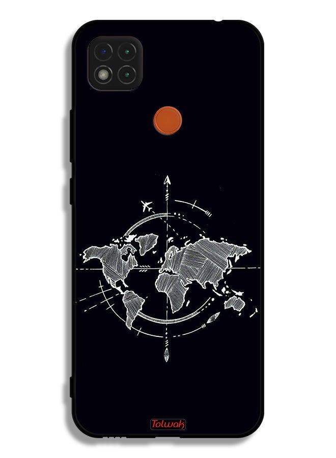 Tolwak Xiaomi Redmi 9C Protective Case Cover Compass Art - Image 2