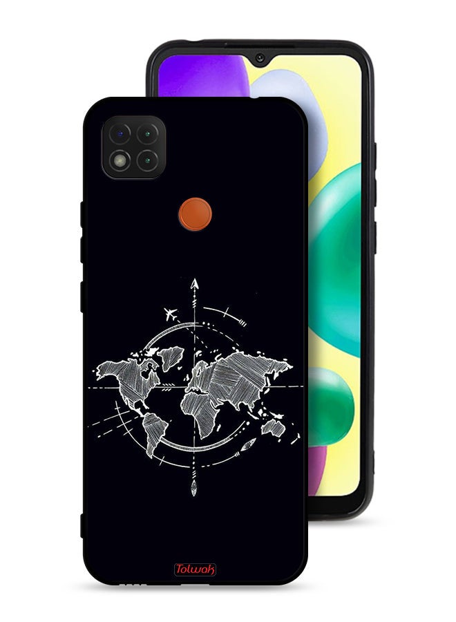 Tolwak Xiaomi Redmi 9C Protective Case Cover Compass Art - Image 1