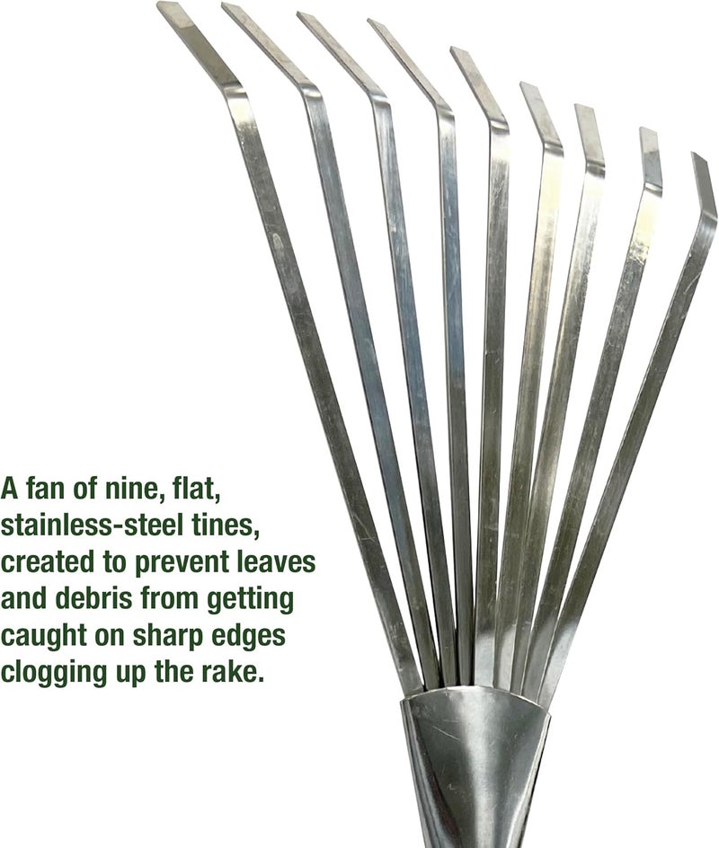 Spear  Jackson 5200KEW Kew Gardens Collection Mini Border Rake - Compact Stainless Steel Hand Garden Rake - Narrow Tines for Lawn Edges, Flowerbeds & Paths, Hardwood FSC® Handle, Rust-Resistant - Image 4