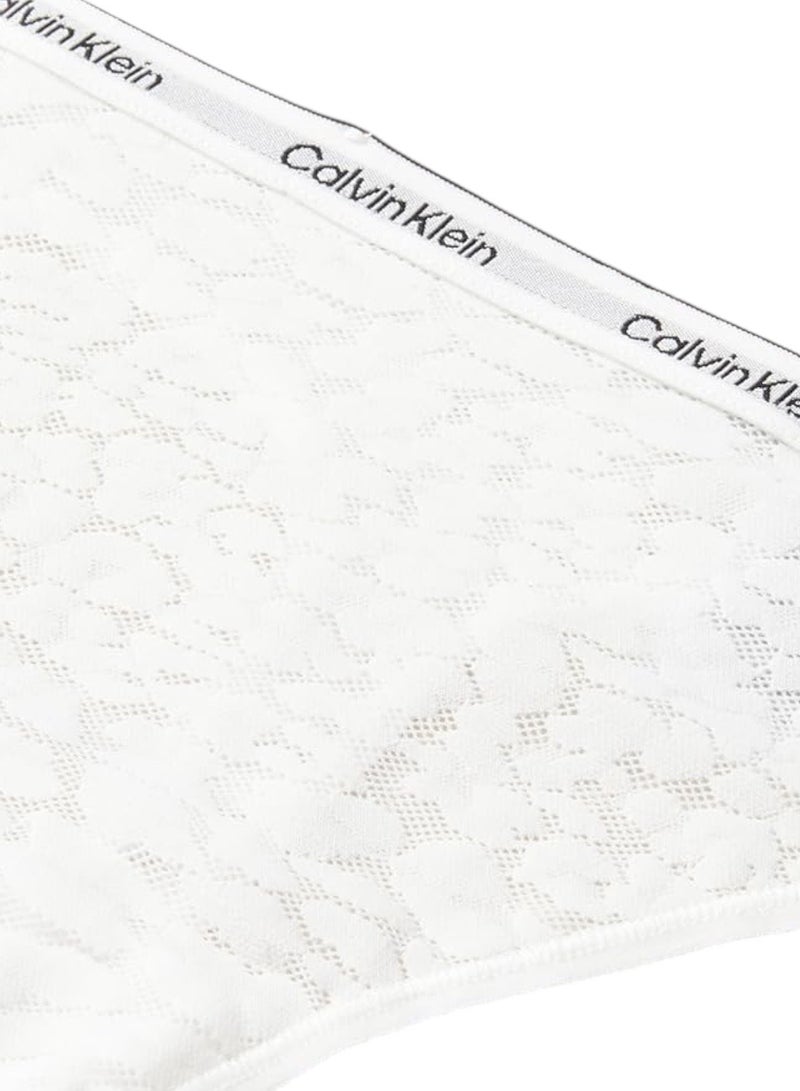 كالفن كلاين سروال داخلي ثونج بساق مرتفعة بالدانتيل - Image 3