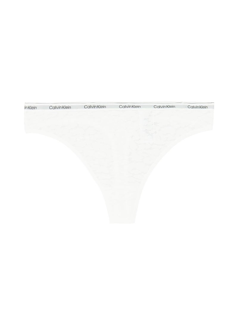 كالفن كلاين سروال داخلي ثونج بساق مرتفعة بالدانتيل - Image 2