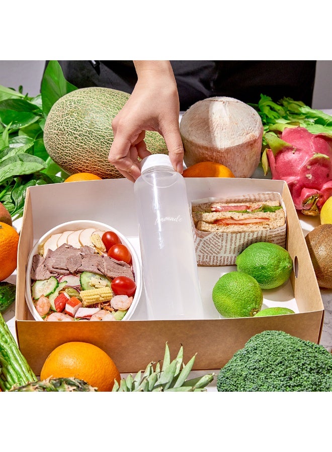 Restaurantware ملصقات زجاجات عصير الليمون 1.9 × 1 بوصة من Label Tek، 100 ملصق مقاوم للماء للزجاجات - ذاتية اللصق، شفافة مع خط أبيض، ملصقات زجاجات بلاستيكية، لأكياس المشروبات - Image 2