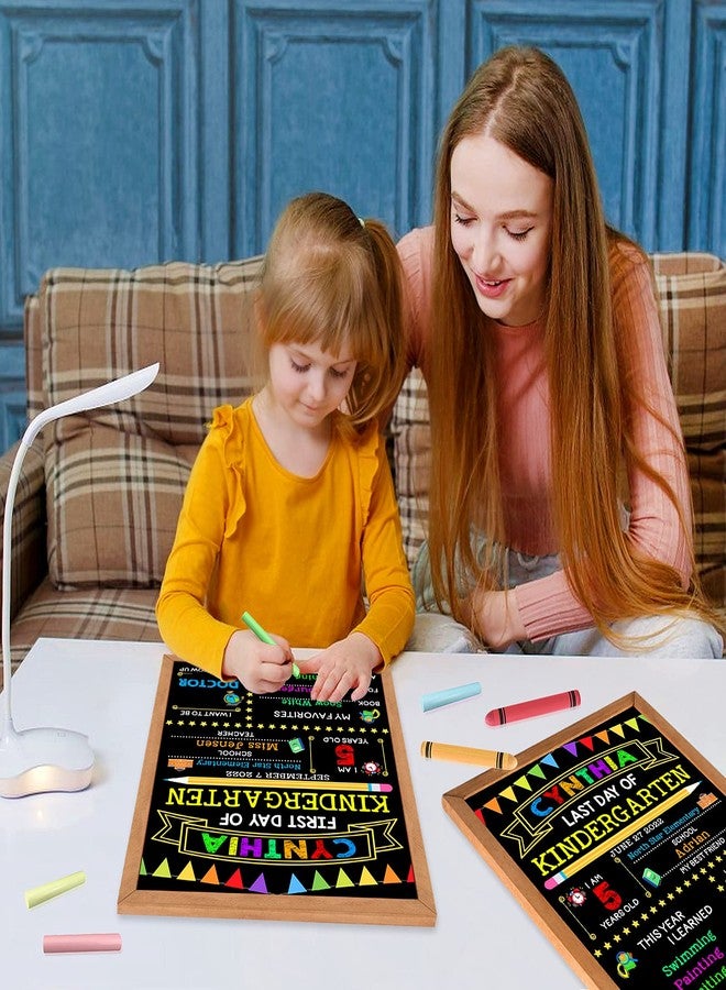 BAODLON First Day of School Sign - First Day of School Board - 14 X 11 Inch Double-Sided, First & Last Day of School Chalkboard with Frame for Kid, Back to School Supplies for Preschool Kindergarten 1st Grade - Image 4