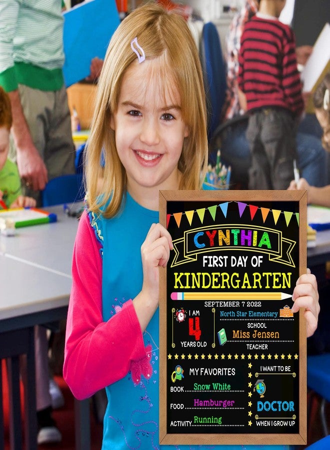 BAODLON First Day of School Sign - First Day of School Board - 14 X 11 Inch Double-Sided, First & Last Day of School Chalkboard with Frame for Kid, Back to School Supplies for Preschool Kindergarten 1st Grade - Image 5