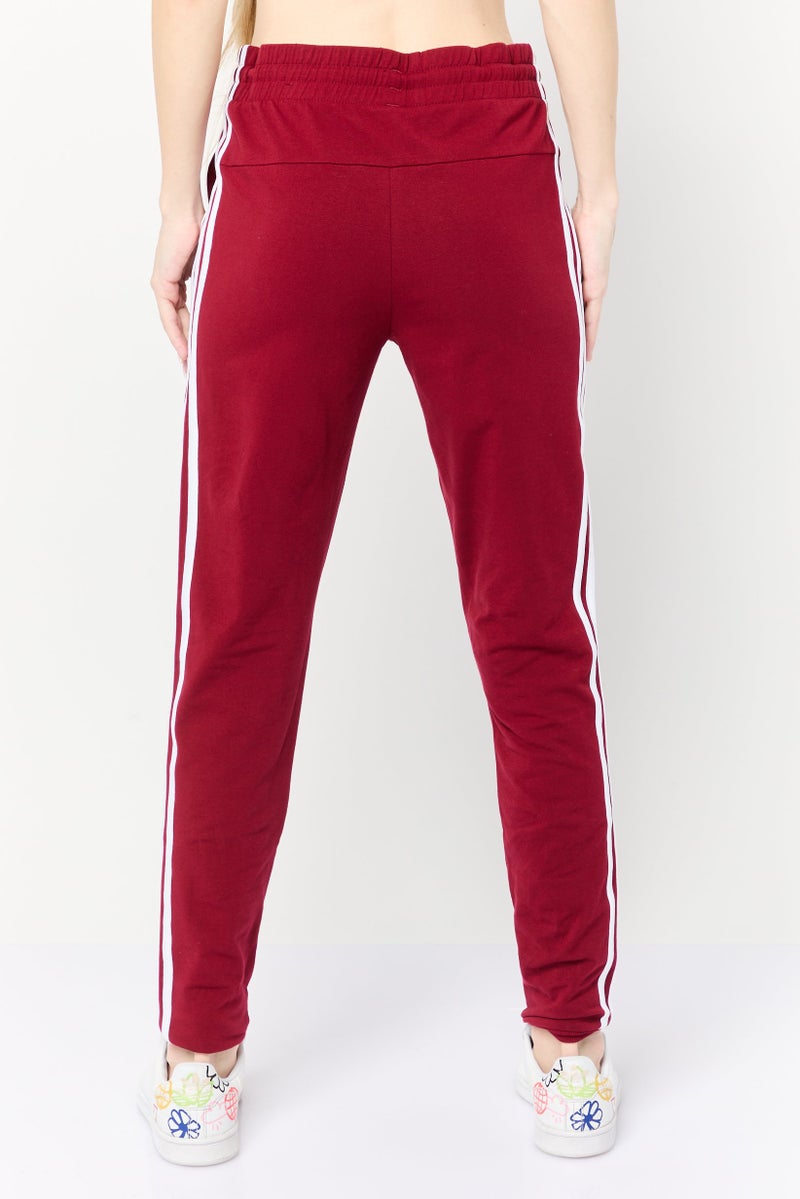 Adidas Women Sportswear Fit Outdoor Sweatpants, Maroon - Image 2