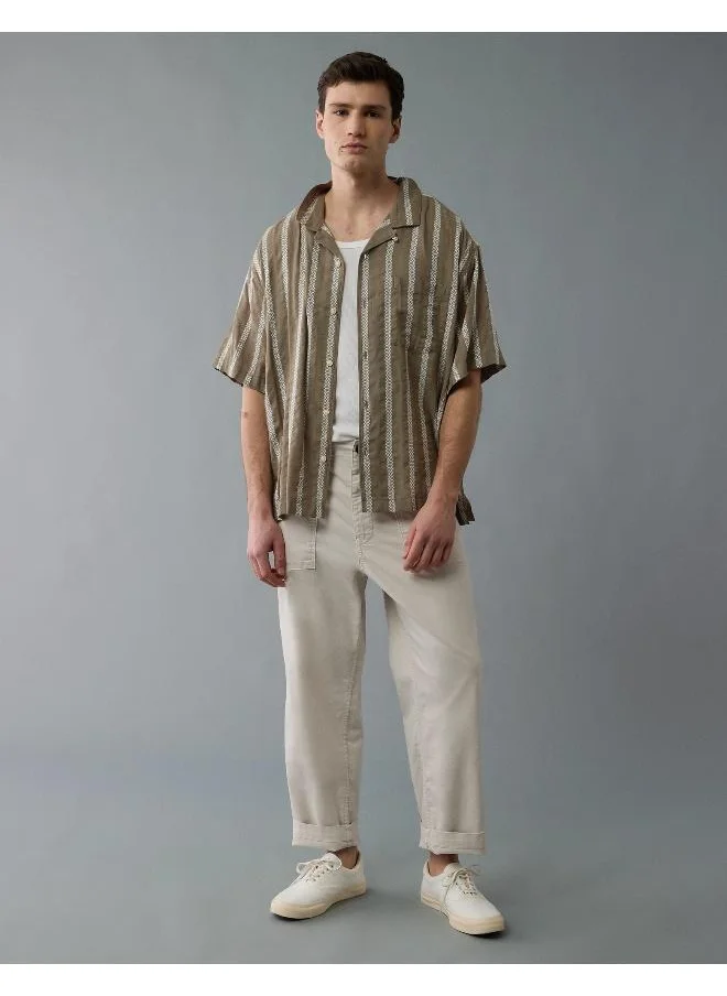 امريكان ايجل AE Poolside Striped Button-Up Shirt
