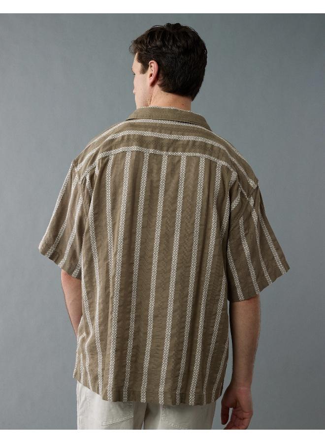 American Eagle AE Poolside Striped Button-Up Shirt - Image 4