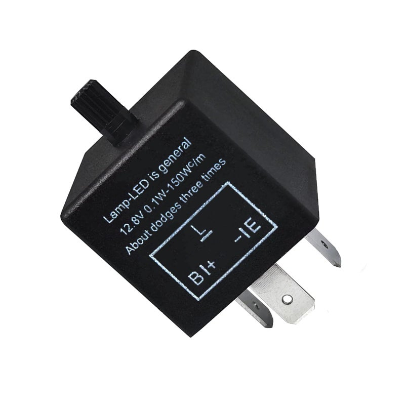 Dogary CF13 LED Flasher Relay 3 Pin Adjustable Relay for Sloving Hyper Blink Flashing Turn Signal and Hazard Warn Problem Plug and Play Flash Frequency Repair Tool Universal for Most Cars Black - Image 3