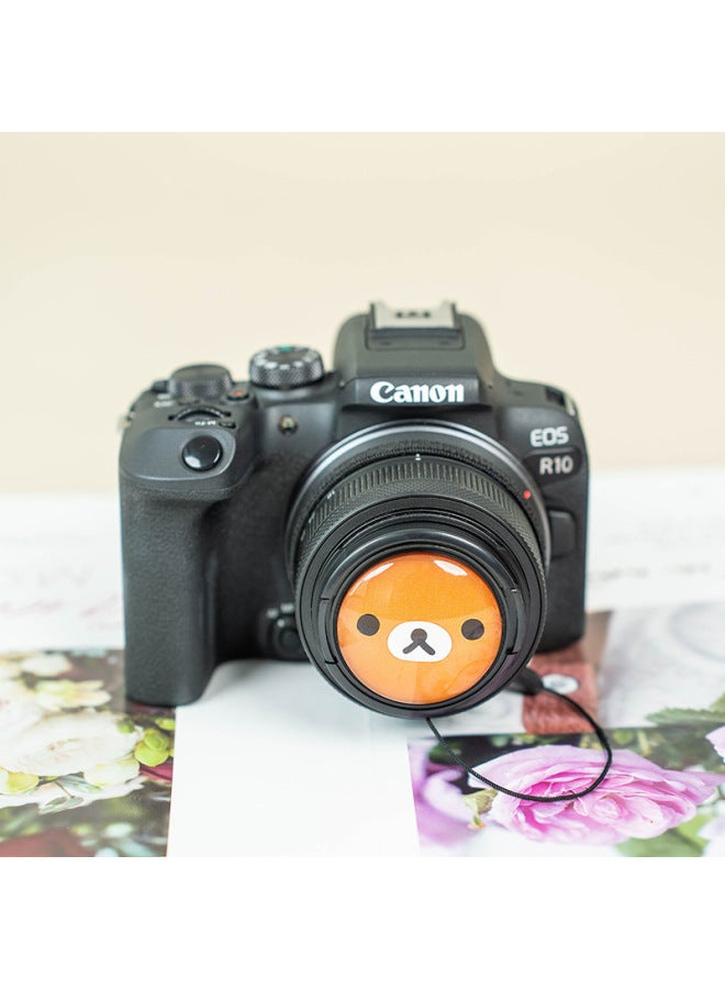 لكاميرا فوجي XT30 غطاء عدسة كرتونية سوني ZVE10 كانون 40.5 49 55 5867 مللي متر نيكون-اللون: 52 مللي متر غطاء عدسة الدب البني - Image 2