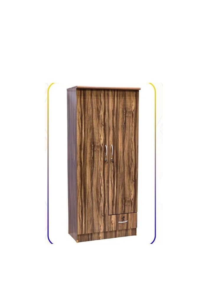 Galaxy Design Galaxy Design Galaxy Design 2 Door Cupboard Inside Mirror , 3 Shelve, 1 Hanger GDF-SBF621 Golden Oak  - Image 1
