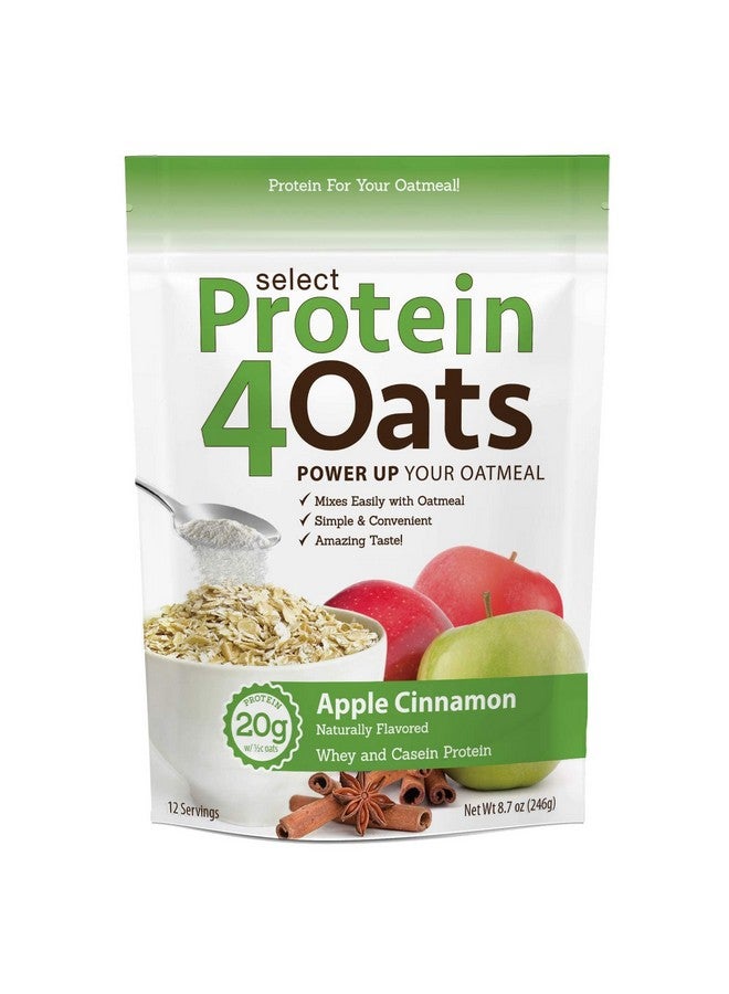 PEScience Select Protein4Oats, Apple Cinnamon, 12 Serving, Whey and Casein Blend for Oats and Oatmeal - Image 1