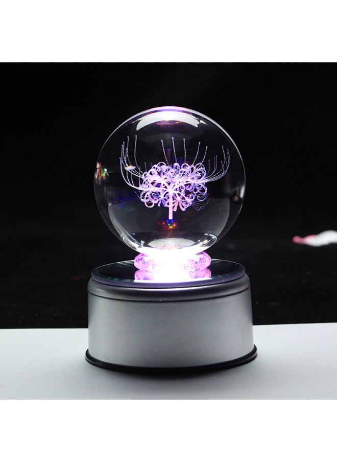 Bianhua Crystal Ball Ornaments Music Box Birthday Gift For Girls Birthday Gift For Best Friend Children Christmas-Color:Transparent-Dimensions:8cm Bianhua + + Crystal Lamp  - Image 3
