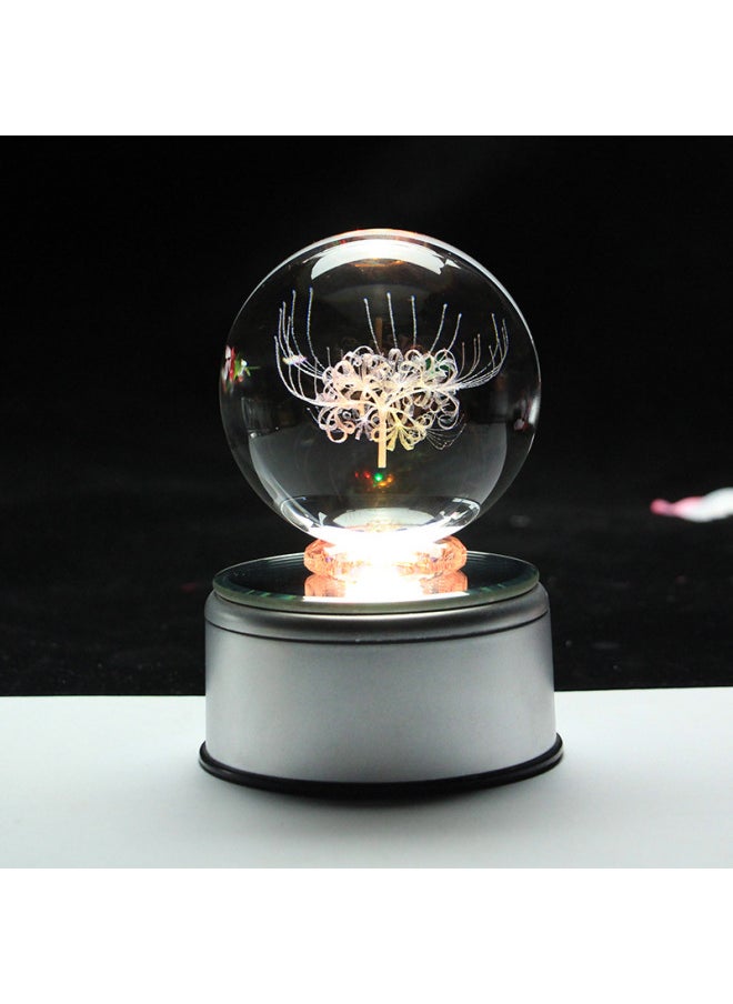 Bianhua Crystal Ball Ornaments Music Box Birthday Gift For Girls Birthday Gift For Best Friend Children Christmas-Color:Transparent-Dimensions:8cm Bianhua + + Crystal Lamp  - Image 2
