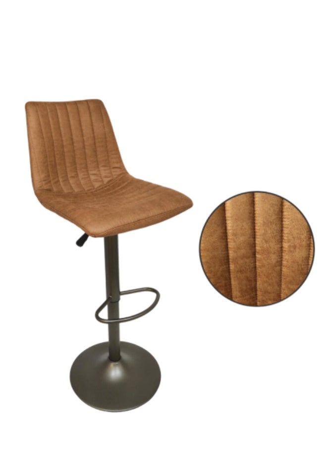 Generic Brown fabric lift bar stool 