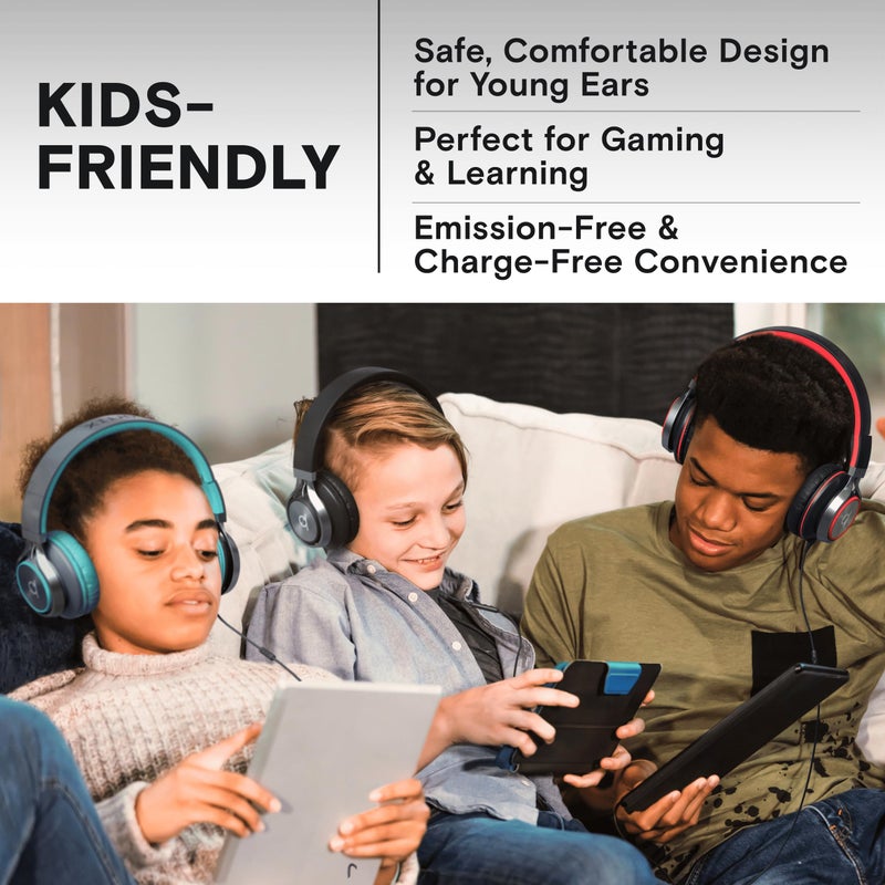 ARTIX CL750 Wired Headphones with Mic & Volume Control â€” Noise Isolating On-Ear Headphones for Computer and Laptop Wired, Plug in Corded Headphone Over Ear with Wire (Foldable, Aux Jack 3.5mm) - Image 4